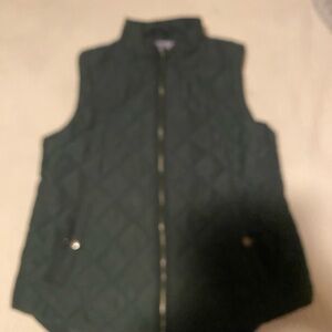 Laura Scott Forest Green Quilted Vest